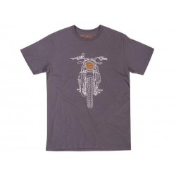 T SHIRT UOMO GRIGIA INDIAN MOTORCYCLE FTR HEADLIGHT TG.S